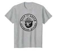 Keep It Green! Help Prevent Wildfires Vintage Smokey Bear T-Shirt, Enfant, Gris Chiné, 2 Ans
