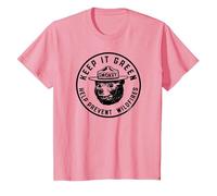 Keep It Green! Help Prevent Wildfires Vintage Smokey Bear T-Shirt, Enfant, Rose, 10 Ans