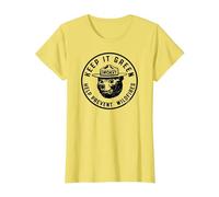 Keep It Green! Help Prevent Wildfires Vintage Smokey Bear T-Shirt, Femme, Citron, XXL