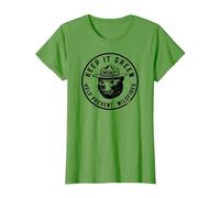 Keep It Green! Help Prevent Wildfires Vintage Smokey Bear T-Shirt, Femme, Herbe, S