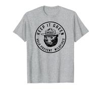 Keep It Green! Help Prevent Wildfires Vintage Smokey Bear T-Shirt, Homme, Gris Chiné, 6XL