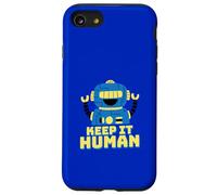 Keep It Human (déclaration Anti-AI) (Graphique Robot Amusant) Coque pour iPhone SE (2020) / 7/8