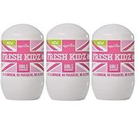 Keep it Kind Fresh Kidz Natural Roll On Deodorant 24 Hour Protection - 1.86 fl.oz. (3 Pack) (Girl - Pink)