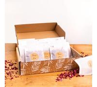 KEEP IT Kit de confettis pour 50 invités | Confettis naturels biodégradables | 50 sacs en verre, autocollants et boîte de présentation | Confettis de fleurs séchées : pétales de rose et lavande |