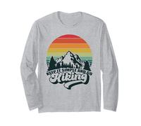 Keep It Simple and Go Randonnée Montagnes Rétro Vintage Randonnée Manche Longue