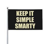 Keep It Simple Drapeau décoratif d'extérieur Smarty Premium 3 x 5 pieds - Couleurs vives, coupe-vent et résistant à l'eau - Idéal pour le jardin et les événements