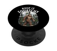 Keep It Squatchy Bigfoot Sasquatch Forest Cryptozoology PopSockets PopGrip Adhésif