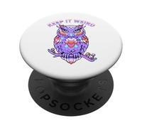 Keep It Weird Owl PopSockets PopGrip Adhésif