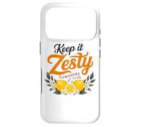 Keep It Zesty Sunshine Club Citrons Blooms Coque pour iPhone 17 Pro