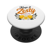 Keep It Zesty Sunshine Club Citrons Blooms PopSockets PopGrip Adhésif
