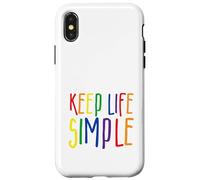 Keep Life Simple, Live Simply, Simplify Lifestyle, Citation Coque pour iPhone X/XS