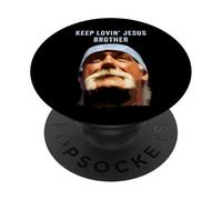 Keep Lovin' Jesus Brother - Wrestling Commemorative Faith PopSockets PopGrip Adhésif