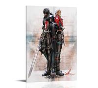 KEEP MARY Final Fantasy Clive Rothfield And Joshua Rothfield Poster décoratif sur toile Art mural pour salon, chambre à coucher, 20 x 30 cm