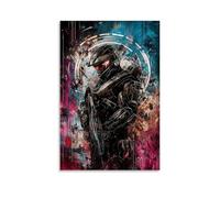 KEEP MARY Halo Master Chief Poster imprimé abstrait Peinture décorative sur toile Art mural pour salon, chambre à coucher, 20 x 30 cm
