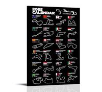 KEEP MARY Poster 2025 F1 Formula One Track Impression d'image moderne Décoration de chambre familiale 20 x 30 cm