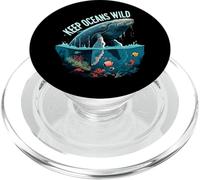 Keep Oceans Wild Whale Conservation Marine Life Design PopSockets PopGrip pour MagSafe