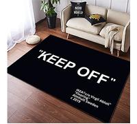 Keep Off Carpet Noir Tapis Personnalisé Chambre Personnalisé Rug Garçon Chambre Décor Rug Cool Blanc Rug Cadeau pour Elle Rug Salon 40X60cm