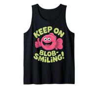 Keep on Blob-Smiling! Joli Motif Poisson Rose Débardeur