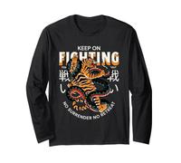 Keep on Fighting No Surrender No Retreat Fighter Déclaration Manche Longue