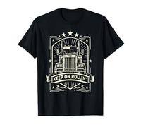 Keep on Rollin Shirt Truck Badge Design Camion Vintage T-Shirt