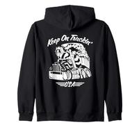 Keep on Truck Big Rig USA Patriotique Cartoon Sweat à Capuche