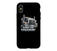 Keep on Truckin Chauffeur de Semi-remorque Big Rig Vintage Coque pour iPhone X/XS