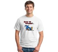 Keep on Truckin, Men39s Cotton Short Sleeve T-Shirt, an R. Crumb Image Manches Courtes(Large)