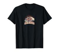 Keep on Truckin' Retro Rig Classic Warrior on Road T-Shirt Graphique avec Valeur