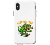 Keep Rolling Skate Lizard Vibes Coque pour iPhone X/XS