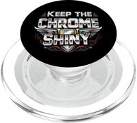 Keep the Chrome Shiny Auto Enthusiast Design PopSockets PopGrip pour MagSafe