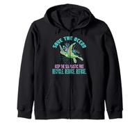 Keep The Sea sans Plastique Save The Planet Environment Ocean Sweat à Capuche