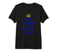 Keep Thi Sen Calm It'll Be Reyt Yorkshire Dialect Bleu Texte T-Shirt Haut de Gamme