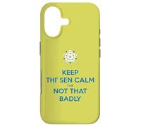 Keep Thi Sen Calm Tha Not That Badly Yorkshire Dialect Bleu Coque pour iPhone 17