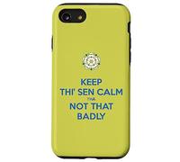 Keep Thi Sen Calm Tha Not That Badly Yorkshire Dialect Bleu Coque pour iPhone SE (2020) / 7/8