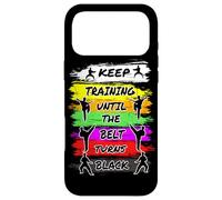 Keep Training Until The Belt Turns Black Retro Karate Coque pour iPhone 17 Pro Max