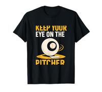 Keep Your Eye on The Pitcher Baseball Fan Humour Graphic T-Shirt