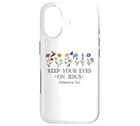Keep Your Eyes on Jesus Christian Bible Verse Hebrews 12:2 Coque pour iPhone 17