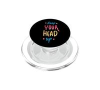 Keep Your Head Up Motivational Bubble Typographie PopSockets PopGrip pour MagSafe