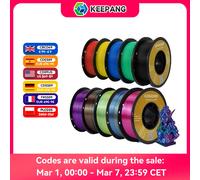 KEEPANG PLA/Soie PLA Filament 5/10kg Filament d'imprimante 3D 1kg/1 rouleau 1.75mm Pla Filamento en plastique sans bulle matériaux d'impression 3D 5kg PLA MIX color