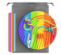 KEEPAQ Jouets sensoriels pour enfants, jouets sensoriels pour soulager le stress et l'anxiété pour autisme, TDAH, adolescents et adultes, planche d'activités sensorielles en silicone avec cordes pour