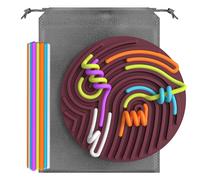 KEEPAQ Sensory Fidget Jeu sensoriel pour enfants - Jouet sensoriel pour autisme adolescent - Planche d'activité sensorielle en silicone avec cordes pour calmer, stress, anxiété, autisme et TDAH