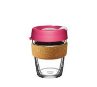 KeepCup Brew Cork Ace - Tasse à café réutilisable en verre trempé et bande en liège récupérée en forme de balle de tennis, taille M 340 ml - Match