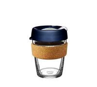 KeepCup Brew Cork Ace - Tasse à café réutilisable en verre trempé et bande en liège récupérée en forme de balle de tennis, taille M 340 ml - Rallye