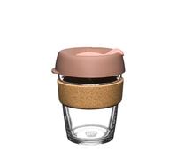 KeepCup Brew Cork - Tasse à café réutilisable en verre trempé et liège naturel, M 340 ml - Frappe