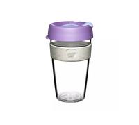 KeepCup Original Clear Tasse à café en plastique réutilisable | Couvercle anti-éclaboussures, sans BPA, qualité barista | Grande | 454 ml | Moonshine Purple
