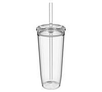 KeepCup Tasse à café glacé réutilisable en plastique transparent, avec couvercle et paille, extra large, 590 ml