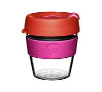 KeepCup Tasse à café originale en plastique transparent réutilisable | Couvercle anti-éclaboussures, sans BPA, qualité barista | Petite | 227 ml | Daybreak | Rose