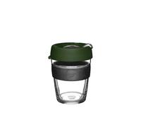 KeepCup Tasse à café réutilisable en verre trempé et couvercle anti-éclaboussures, taille moyenne 340 ml, pin