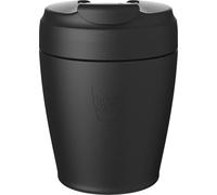 KeepCup Tasse de voyage Commuter - Tasse à café isotherme réutilisable en acier inoxydable avec couvercle à rabat anti-déversement - 227 ml - Noir