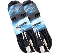 keepdrum 2 câbles audio MC-004XJ 10 m XLR mâle - Jack 6,3 mm + serre-câbles Velcro (60 cm)